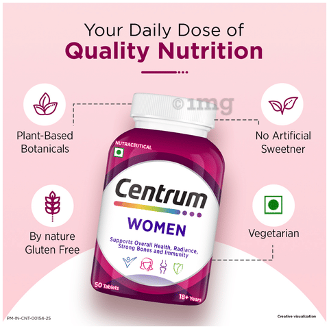 Centrum Women Vegetarian Tablets for Muscles, Heart, & Immunity | World's No.1 Multivitamin & Multimineral - Image 12