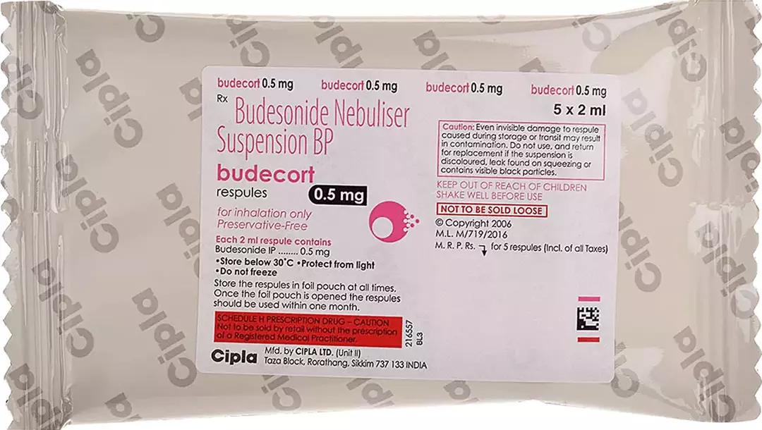 Budecort 0.5mg Respules 5x2ml