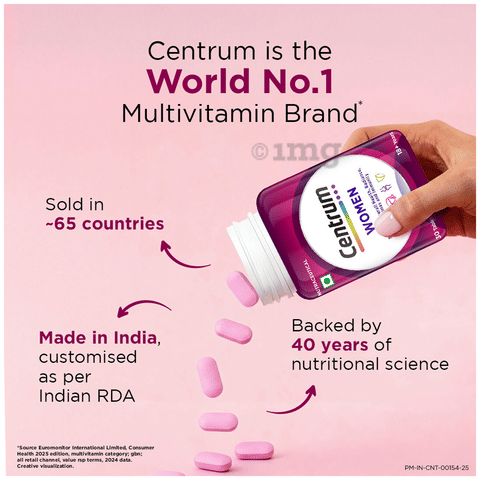 Centrum Women Vegetarian Tablets for Muscles, Heart, & Immunity | World's No.1 Multivitamin & Multimineral - Image 10